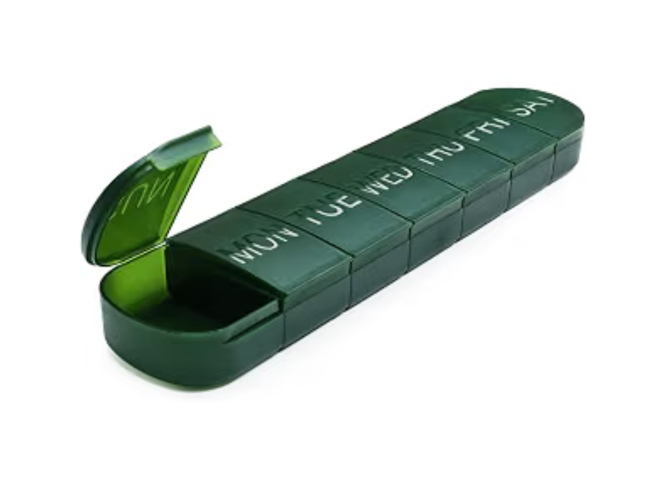 beste pillenbox in grün. mit supplements abnehmen online coaching trainingsplan